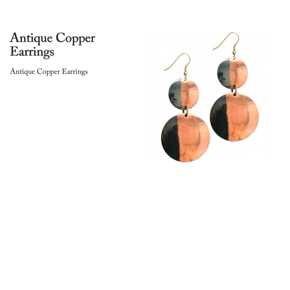 Copper Dangle Earrings - Picture 2 of 2